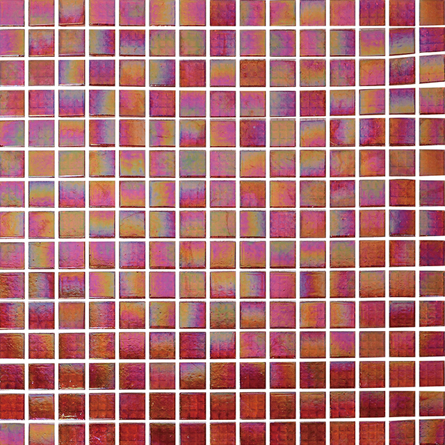 China-Lieferanten-quadratische rote Glasmosaik-Fliese