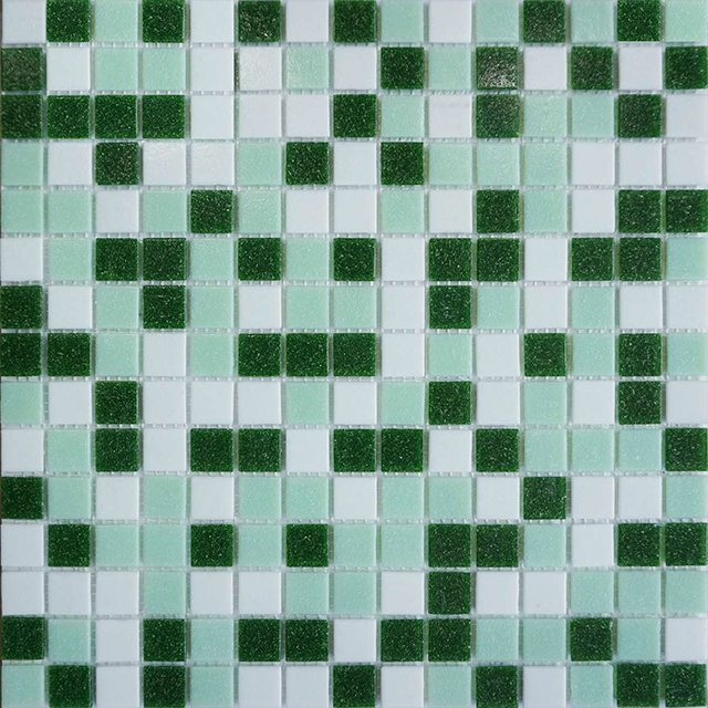 20 x 20 grüne gemischte quadratische Glasmosaikfliesen